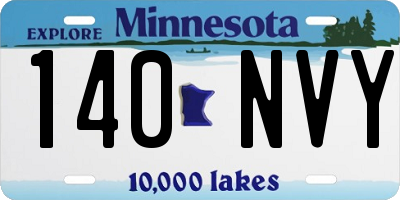 MN license plate 140NVY