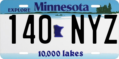 MN license plate 140NYZ