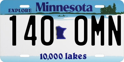 MN license plate 140OMN