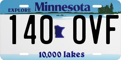 MN license plate 140OVF