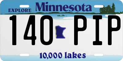 MN license plate 140PIP