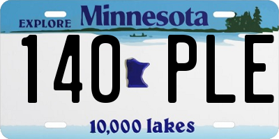 MN license plate 140PLE