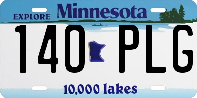 MN license plate 140PLG