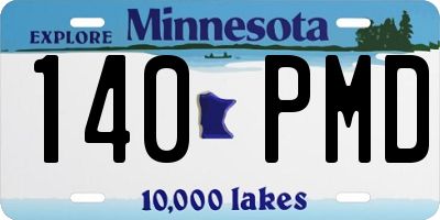 MN license plate 140PMD