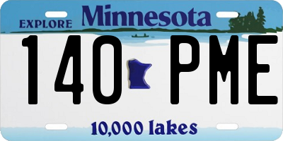 MN license plate 140PME