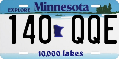 MN license plate 140QQE