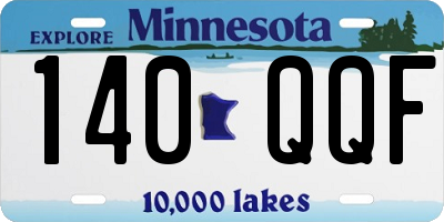 MN license plate 140QQF