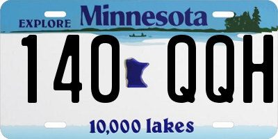 MN license plate 140QQH