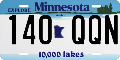 MN license plate 140QQN