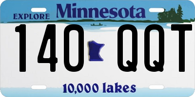 MN license plate 140QQT