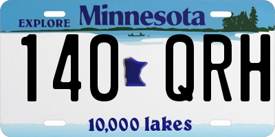 MN license plate 140QRH