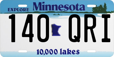 MN license plate 140QRI