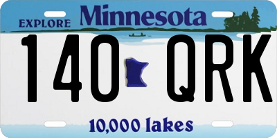 MN license plate 140QRK