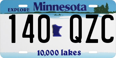 MN license plate 140QZC