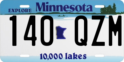 MN license plate 140QZM