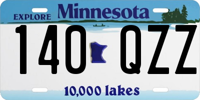 MN license plate 140QZZ