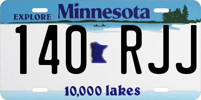 MN license plate 140RJJ