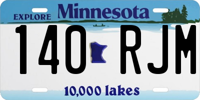 MN license plate 140RJM