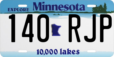 MN license plate 140RJP