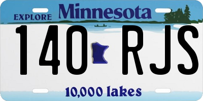 MN license plate 140RJS