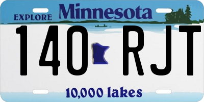 MN license plate 140RJT