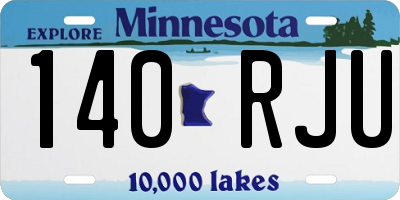 MN license plate 140RJU