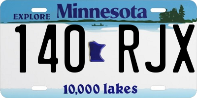 MN license plate 140RJX
