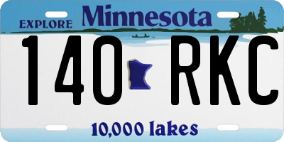 MN license plate 140RKC
