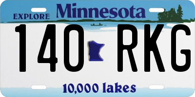 MN license plate 140RKG