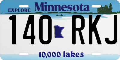 MN license plate 140RKJ