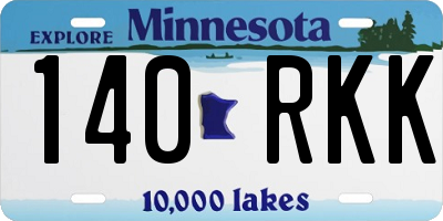 MN license plate 140RKK