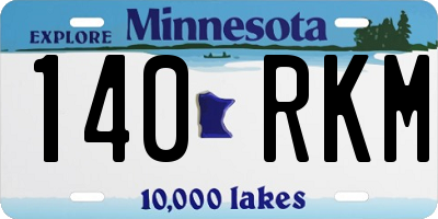MN license plate 140RKM