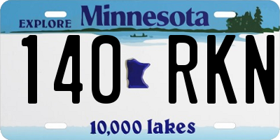 MN license plate 140RKN