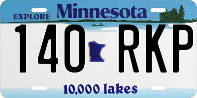 MN license plate 140RKP