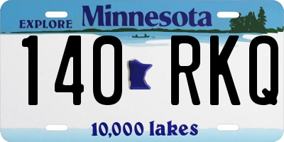 MN license plate 140RKQ