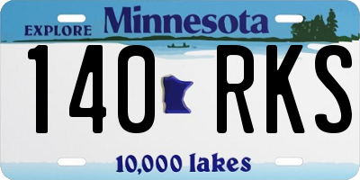 MN license plate 140RKS