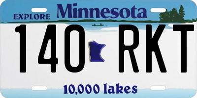 MN license plate 140RKT