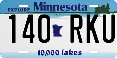 MN license plate 140RKU