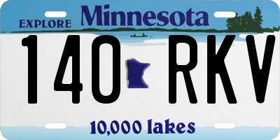 MN license plate 140RKV