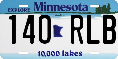 MN license plate 140RLB