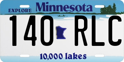 MN license plate 140RLC