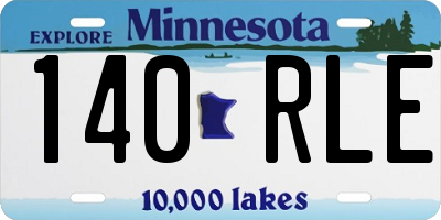 MN license plate 140RLE