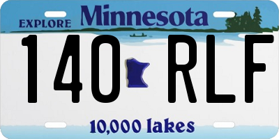 MN license plate 140RLF