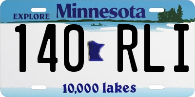MN license plate 140RLI