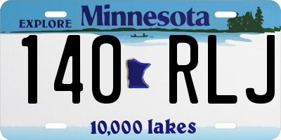 MN license plate 140RLJ