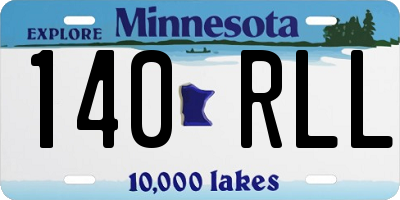 MN license plate 140RLL