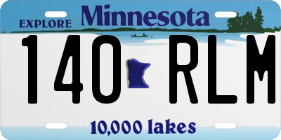 MN license plate 140RLM