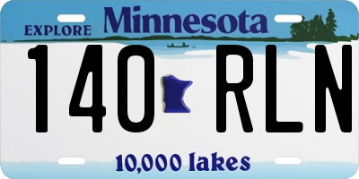 MN license plate 140RLN