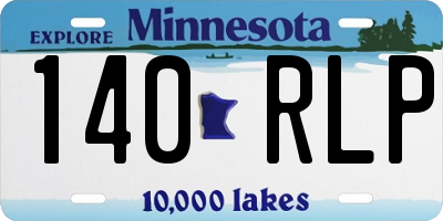 MN license plate 140RLP