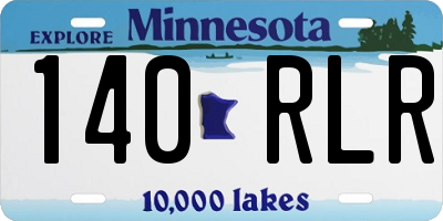 MN license plate 140RLR